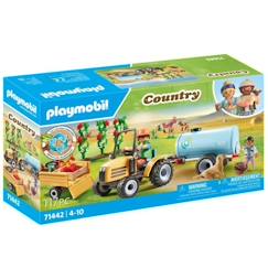 Jouet-Jeux d'imagination-PLAYMOBIL 71442 Fermier avec tracteur et citerne - Country - Dès 4 ans