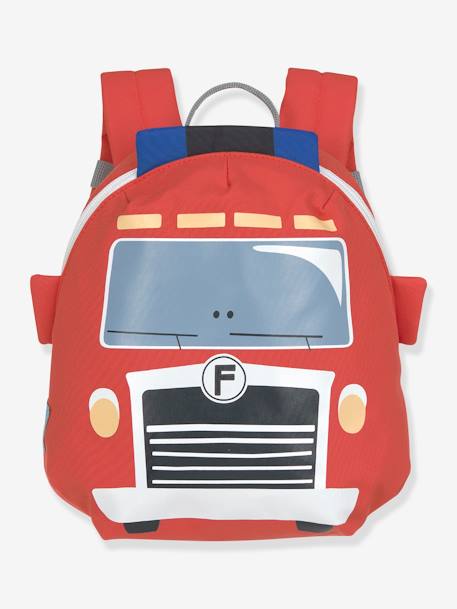 Sac à dos crèche tiny drivers LÄSSIG Avion bleu ciel+camion de pompier rouge+Carrousel lilas+Pelleteuse vert 7 - vertbaudet enfant 