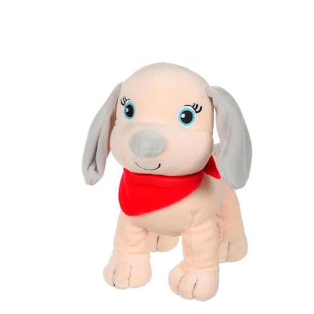 Gipsy Toys - Fun puppies sonores - 18 cm - Beige foulard Rouge BLANC 3 - vertbaudet enfant 
