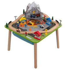 Jouet-Jeux d'imagination-KidKraft - Ensemble table de jeu et train en bois Montagne rocheuse