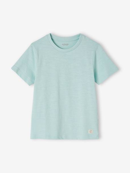 T-shirt garçon personnalisable manches courtes aubergine+blanc+BLEU+rouge+sauge+turquoise 36 - vertbaudet enfant 