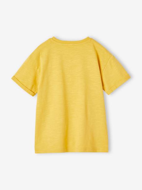 Tee-shirt motif vintage garçon manches courtes roulottées jaune 2 - vertbaudet enfant 