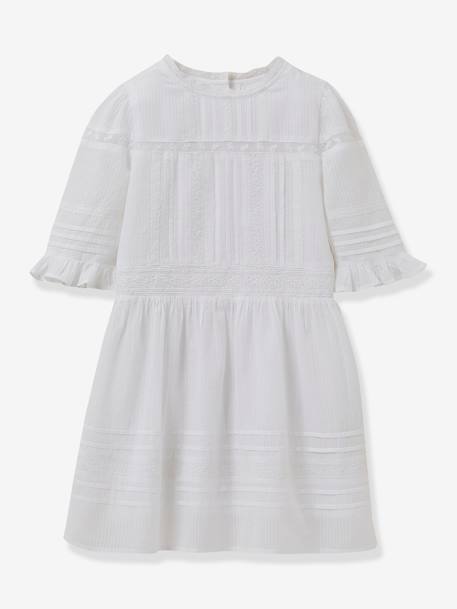 Robe Lisy fille collection fêtes et mariages blanc 1 - vertbaudet enfant 
