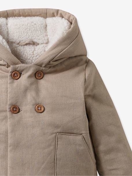 Manteau en lin et coton bébé CYRILLUS beige 4 - vertbaudet enfant 