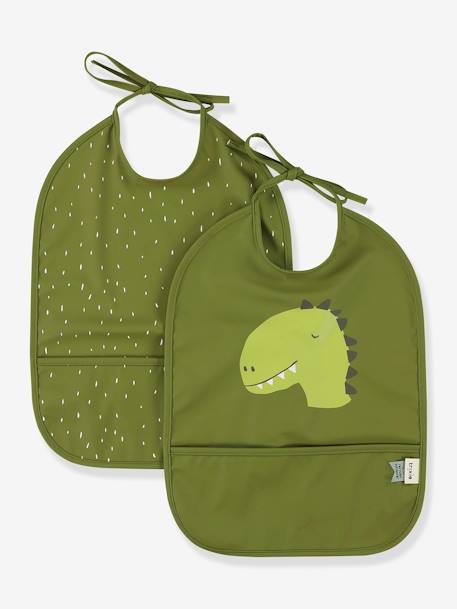 Lot de 2 bavoirs imperméables Mr Dino+Mr Fox+Mrs Cat 1 - vertbaudet enfant 