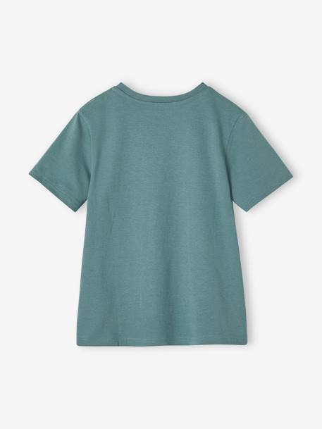 Tee-shirt garçon motif à sequins réversibles blanc+bleu nuit+bleu océan+écru+vert d'eau 31 - vertbaudet enfant 