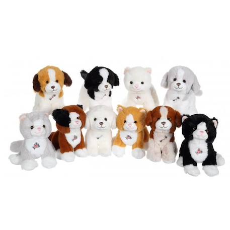 Gipsy Toys - Dogz & Kats Sonores - Peluche - 18 cm - Chien - Noir & Blanc NOIR 3 - vertbaudet enfant 