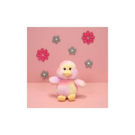 Gipsy Toys - Peluche Basse Cour Colorée - 15 cm - Canard - Rose & Jaune JAUNE 4 - vertbaudet enfant 