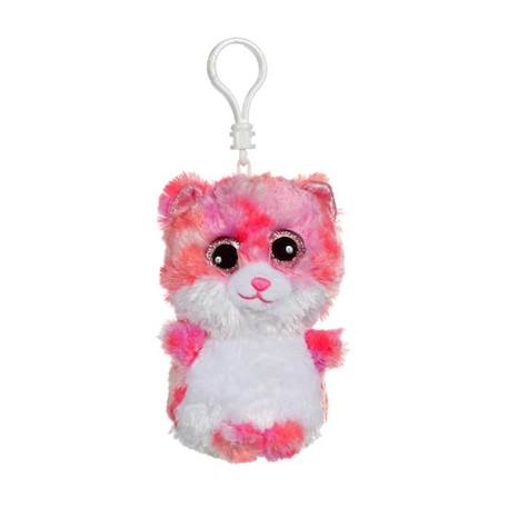 Gipsy Toys - Porte-clés Brilloo Friends en Peluche - Chat Roomy - 8 cm ROSE 1 - vertbaudet enfant 