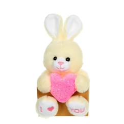 Jouet-Premier âge-Peluches-Gipsy Toys - Petsy Love - Lapin - 14 cm - Beige