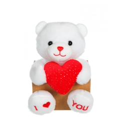 -Gipsy Toys - Petsy Love - Ours - 14 cm - Blanc