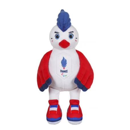 Gipsy Toys - Coq Peluche - Equipe de France Paralympique - Peluche Officielle Sous Licence - 24 cm assis ROUGE 1 - vertbaudet enfant 