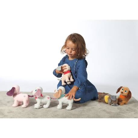 Gipsy Toys - Fun puppies sonores - 18 cm - Rose foulard Parme ROSE 4 - vertbaudet enfant 