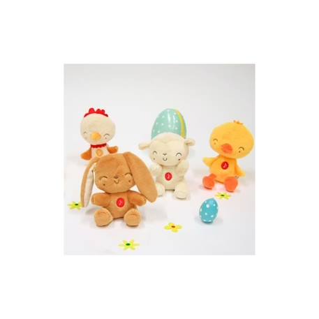 Gipsy Toys - Cuty Easter Sonore  - Agneau - 14 cm - Beige BEIGE 2 - vertbaudet enfant 