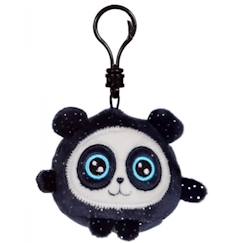 Jouet-Gipsy Toys - Porte-clés - Squishimals Sparkle porte-clés - Panda Vooky - 8 cm - Noir