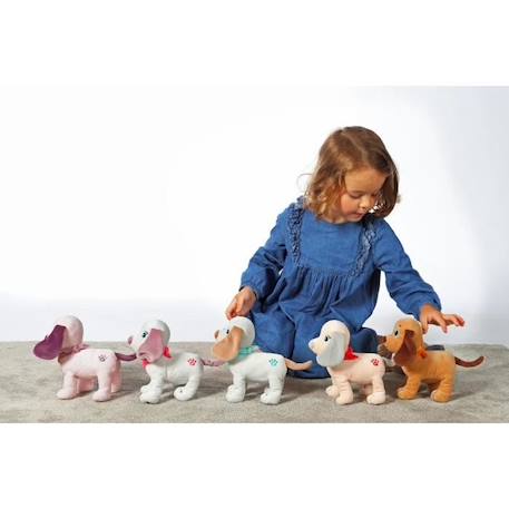 Gipsy Toys - Fun puppies sonores - 18 cm - Rose foulard Parme ROSE 3 - vertbaudet enfant 