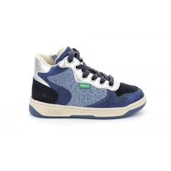 Chaussures-Chaussures fille 23-38-KICKERS Baskets hautes Kicklax marine