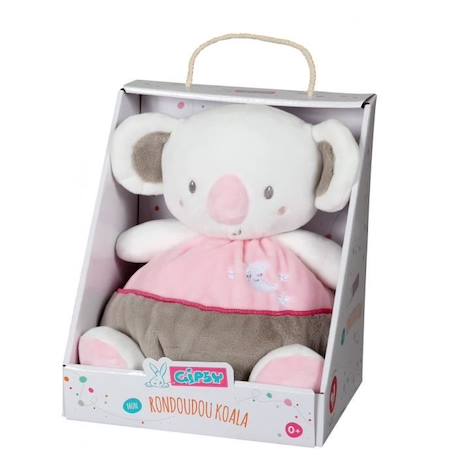 Gipsy Toys - Mon Rondoudou Koala - Peluche vendue en boîte cadeau - 24 cm - Rose et Blanc ROSE 1 - vertbaudet enfant 