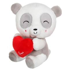 Jouet-Gipsy Toys - Cuty Love - Peluche - 14 cm - Panda Gris & Rouge