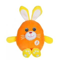 Jouet-Premier âge-Peluches-Gipsy Toys - Funny Eggs Sonores - 15 cm - Lapin Orange & Jaune