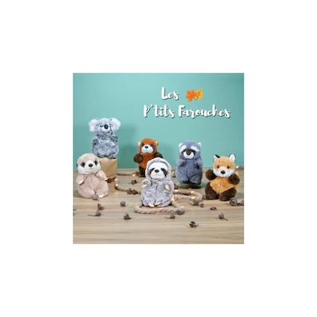 Gipsy Toys - P'tits Farouches - Panda - 15 cm -   Roux ORANGE 4 - vertbaudet enfant 