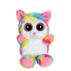 Jouet-Premier âge-Peluches-Gipsy Toys - Brilloo Friends - Husky Hooxy - 13 cm  - Jaune & Rose