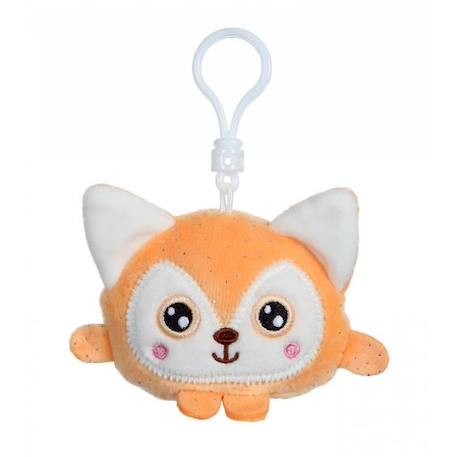 Fille-Gipsy Toys - Porte-clés - Squishimals Sparkle - 8 cm - Renard Sparki - Orange