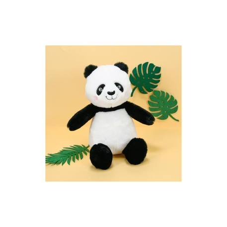 Gipsy Toys - Panda Econimals - Peluche Eco-Responsable - 24 cm - Noir & Blanc NOIR 2 - vertbaudet enfant 