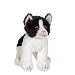 Jouet-Premier âge-Peluches-Gipsy Toys - Chat Floppikitty  - 22 cm - Noir & Blanc