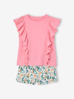 Ensemble tee-shirt et short fille  - vertbaudet enfant