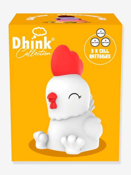 Mini veilleuse Coq - DHINK KONTIKI blanc imprimé 3 - vertbaudet enfant 