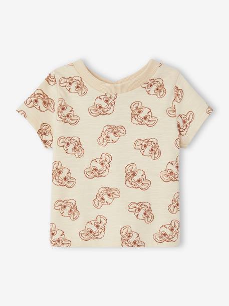 Ensemble bébé T-shirt + salopette short Disney Le Roi Lion Ecru/indigo 3 - vertbaudet enfant 