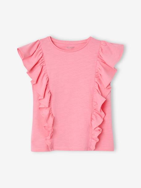 Ensemble tee-shirt et short fille rose+rose pâle+vert d'eau 2 - vertbaudet enfant 