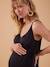 Robe longue à bretelles grossesse effet satiné anthracite 4 - vertbaudet enfant 