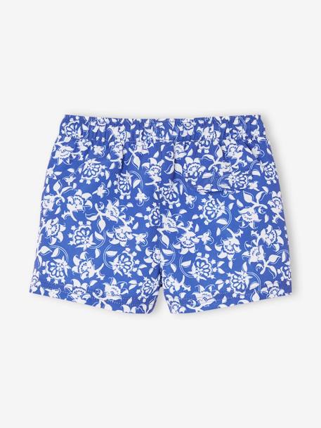 Short de bain imprimé fleurs bébé garçon collection Team Famille bleu imprimé 3 - vertbaudet enfant 