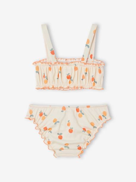 Maillot de bain 2 pièces pêches fille écru 3 - vertbaudet enfant 