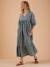 Robe longue grossesse esprit bohème écru+vert 5 - vertbaudet enfant 