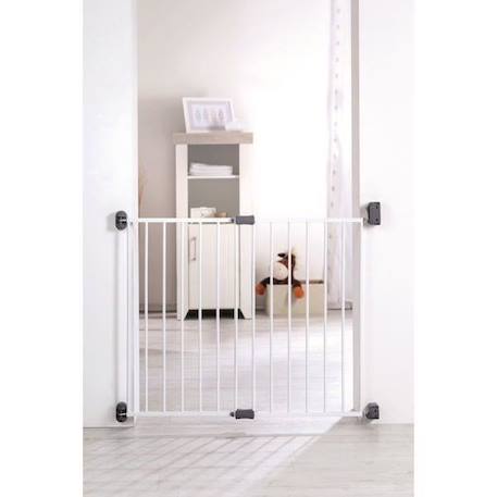 Barrière de Sécurité pour Bébé ROBA - Easy Step en Métal - Réglable 60 à 97 cm - Blanc BLANC 2 - vertbaudet enfant 