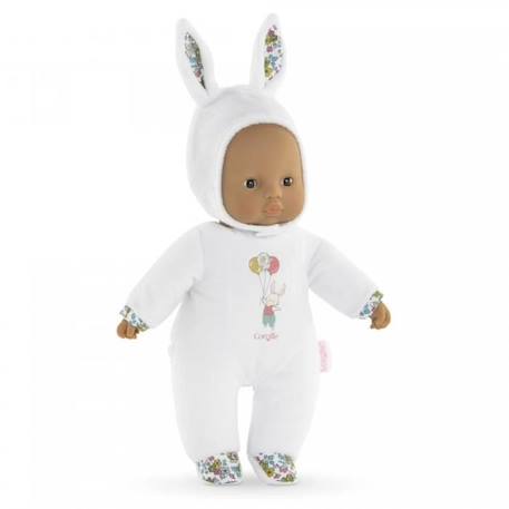 Poupon Petit coeur lapin blanc - COROLLE - 9000100710 - Capuche munie d'oreilles de lapereau - 30cm BLANC 3 - vertbaudet enfant 