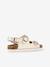 Sandales monochrome à 3 boucles fille beige doré+rose 2 - vertbaudet enfant 