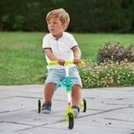 Tricycle évolutif Scuttlebug XL - MOOKIE - Bleu et vert - Roues XL - Pliable en 3 étapes BLEU 4 - vertbaudet enfant 