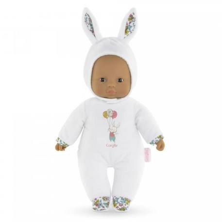 Poupon Petit coeur lapin blanc - COROLLE - 9000100710 - Capuche munie d'oreilles de lapereau - 30cm BLANC 2 - vertbaudet enfant 