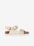 Sandales monochrome à 3 boucles fille beige doré+rose 3 - vertbaudet enfant 