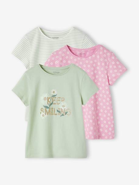 VERTBAUDETLot de 3 Tee-Shirts Fille Manches longuesmarine6A
