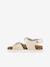 Sandales monochrome à 3 boucles fille beige doré+rose 4 - vertbaudet enfant 