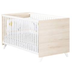 Chambre et rangement-Lit bébé évolutif - 140x70cm - Babyprice Scandi naturel - En bois