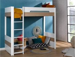 Chambre et rangement-Chambre-Lit bébé, lit enfant-Lit mezzanine 90x200 NOMADE - Blanc/Bois