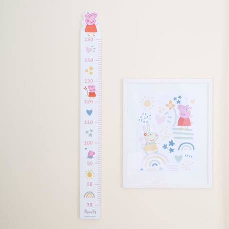 ROBA Peppa Pig Toise en Bois - Échelle de 70 cm à 150 cm pour Enfants - Décoration de la Chambre Bébé - Motif Truie - Rose / Blanc ROSE 2 - vertbaudet enfant 