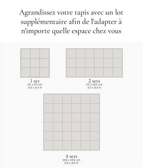 Tapis de Jeu Puzzle Premium Rose | Ensemble Standard de 9 Pièces en Mousse EVA - Taille 131x131 cm ROSE 5 - vertbaudet enfant 