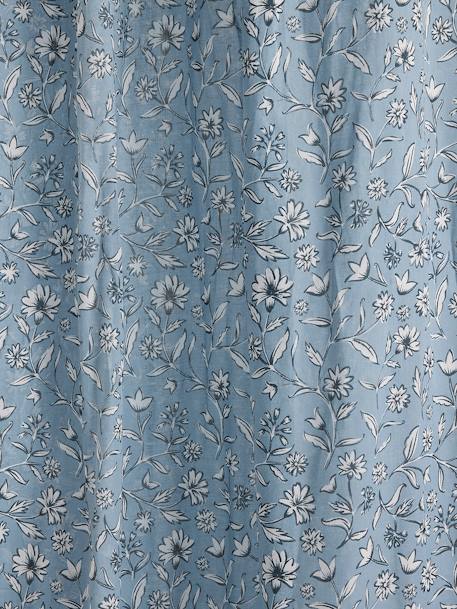 Ciel de lit en coton lavable motif fleur INDIA bleu imprimé 2 - vertbaudet enfant 
